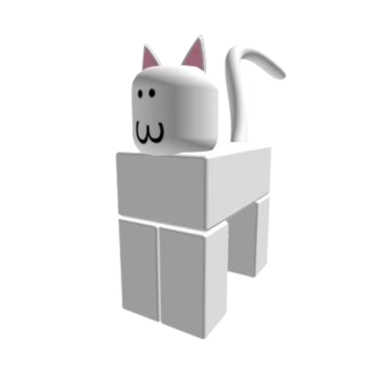 White blocky Roblox Cat avatar